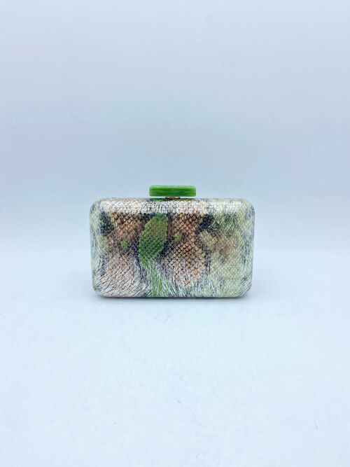 Jana Multicolour Snakeskin Print Box Clutch Bag