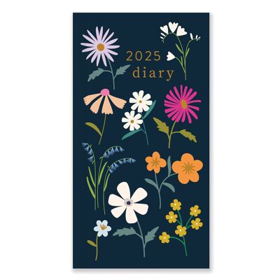 2025 Caroline Gardner Botanical Blooms Schlankes Tagebuch