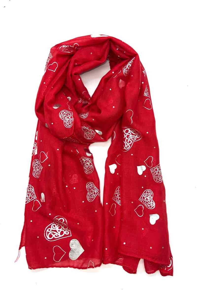 B-4 Sciarpa con doratura a cuore in argento