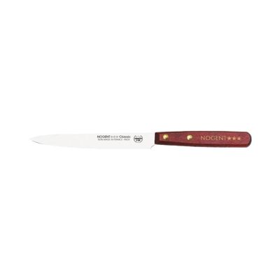Coltello da Affettare - Lama Liscia 14 cm - Ciliegio - Con Protezione | Legno classico | NOGENTE ***