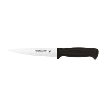 Couteau de Cuisine - 15 cm Lame Lisse - Noir - Avec Protection | Classic Polypro | NOGENT ***