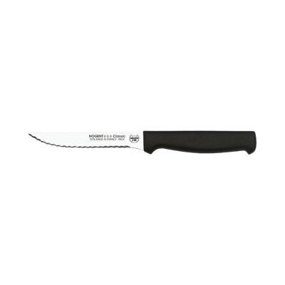 Cuchillo Super Steak - Hoja dentada de doble punta de 11 cm - Negro - Sin protección | Polipropileno clásico | NOGENTE ***