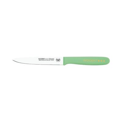Cuchillo para tomates - Hoja con muescas de 11 cm y 1 mm - Salvia - Con protección | Polipropileno clásico | NOGENTE ***
