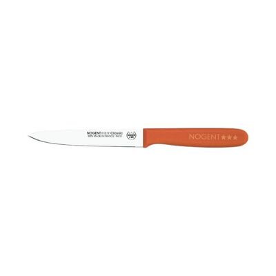 Cuchillo para tomates - Hoja con muescas de 11 cm y 1 mm - Terracota - Con protección | Polipropileno clásico | NOGENTE ***