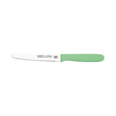 Coltello da Tavola Rotondo - Lama Dentata 3mm 11 cm - Salvia - Con Protezione | Polipropilene classico | NOGENTE ***