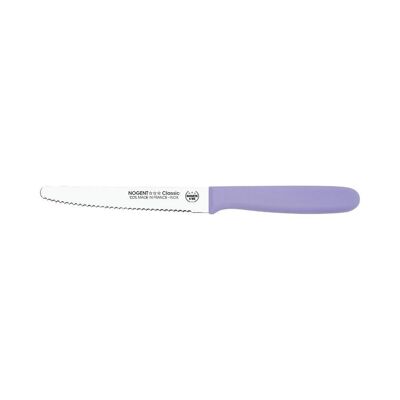 Cuchillo de Mesa Redondo - Hoja con Muesca de 11 cm y 3mm - Lavanda - Con Protección | Polipropileno clásico | NOGENTE ***