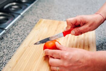 Couteau à Tomates - 11cm Lame Crantée 1mm - Rouge - Avec Protection | Classic Polypro | NOGENT *** 2