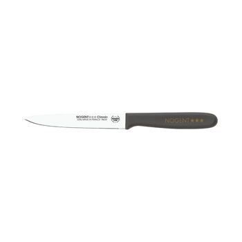 Couteau à Tomates - 11cm Lame Crantée 1mm - Taupe - Avec Étui Brochable | Classic Polypro | NOGENT *** 2