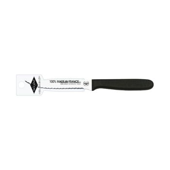 Couteau Steak - 11 cm Lame Double Crantage Pointue - Noir - Avec Étui Brochable | Classic Polypro | NOGENT *** 1