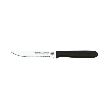 Couteau Steak - 11 cm Lame Double Crantage Pointue - Noir - Avec Étui Brochable | Classic Polypro | NOGENT *** 2