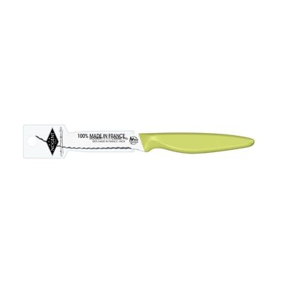 Cuchillo para tomates - Hoja con muesca de 11 cm y 1 mm - Verde - Con estuche con clip | Clásico Pro de origen orgánico | NOGENTE ***