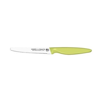 Couteau de Table Rond - 11 cm Lame Crantée 3mm - Vert - Avec Étui Brochable | Classic Pro Bio Sourcé | NOGENT *** 2