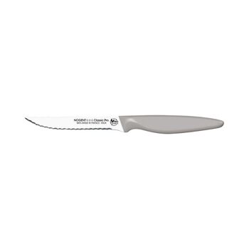 Couteau Steak - 11 cm Lame Double Crantage Pointue - Gris - Avec Étui Brochable | Classic Pro Bio Sourcé | NOGENT *** 2