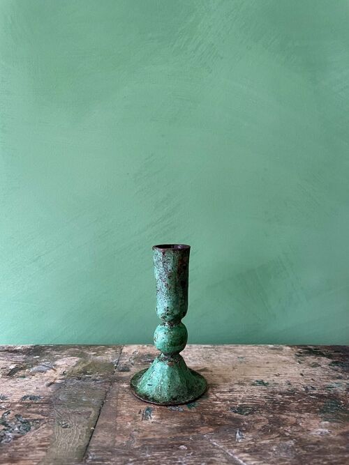 Medium Verdigris Candle Holder, Austen