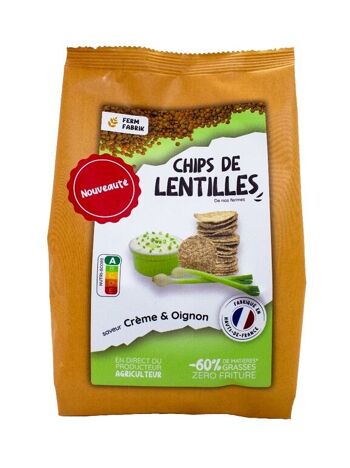 Chips artisanales de Lentilles fermières - Saveur Crème Oignon 1