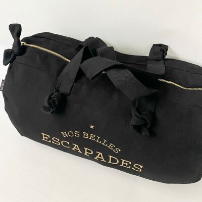 Bolsa de viaje negra - Nos Belles Escapades