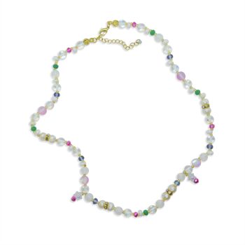 Collier de perles, collier esthétique avec cristaux 2