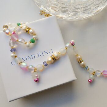 Collier de perles, collier esthétique avec cristaux 6