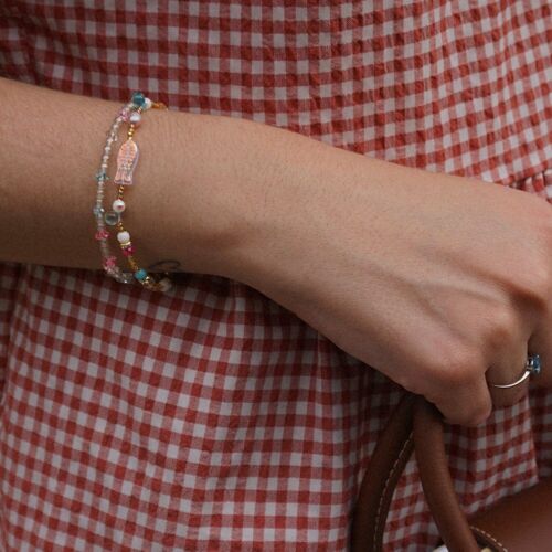 Summer beaded bracelet cute, Colorful bracelet for her
