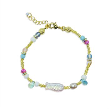 Bracelet perlé d’été mignon, bracelet coloré pour elle 2