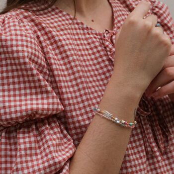 Bracelet perlé d’été mignon, bracelet coloré pour elle 7