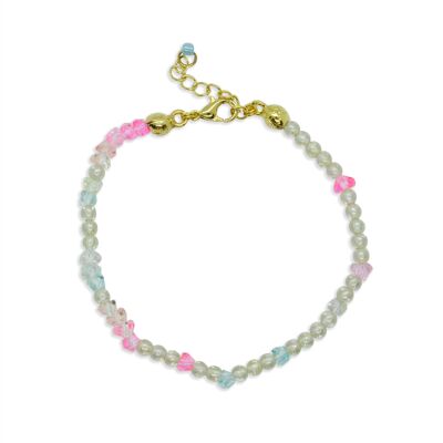 Fluor bracelet beaded dainty, Cute bracelet aesthetic