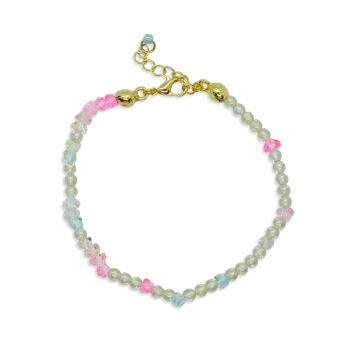 Bracelet fluor perlé délicat, Bracelet mignon esthétique 1