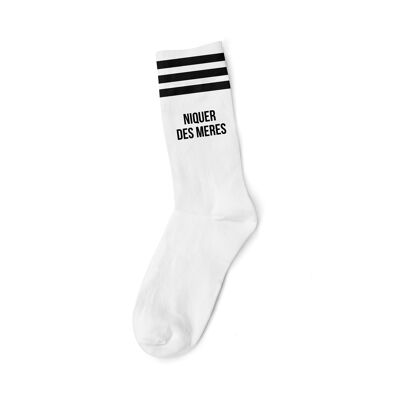 NIQUER DES MERES BLACK - WHITE SOCKS