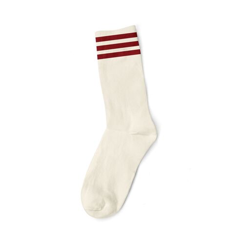 CLASSIC SOCKS RED - OFF WHITE