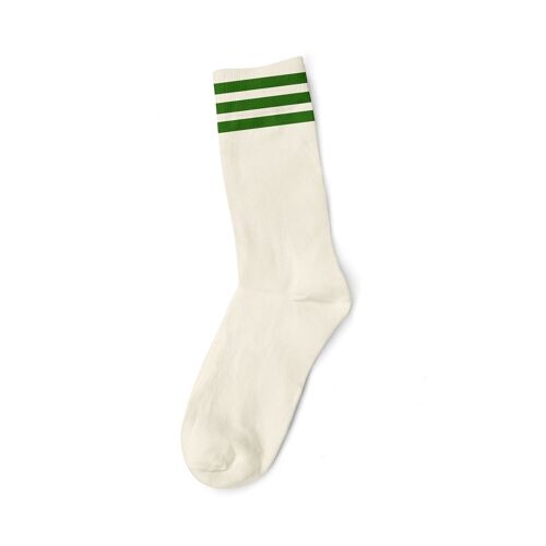 CLASSIC SOCKS GREEN - OFF WHITE