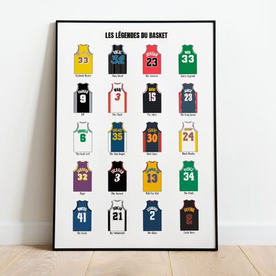 Cartel de baloncesto - Leyendas de la NBA