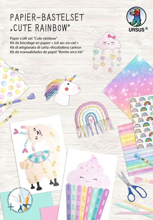 Papier-Bastelset "Cute Rainbow"