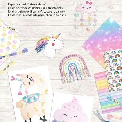 Papier-Bastelset "Cute Rainbow"