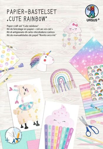 Set de bricolage en papier "Cute Rainbow" 1