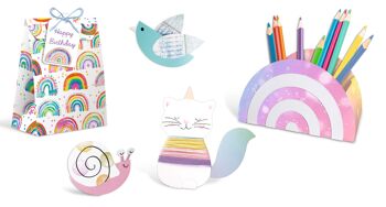 Set de bricolage en papier "Cute Rainbow" 5