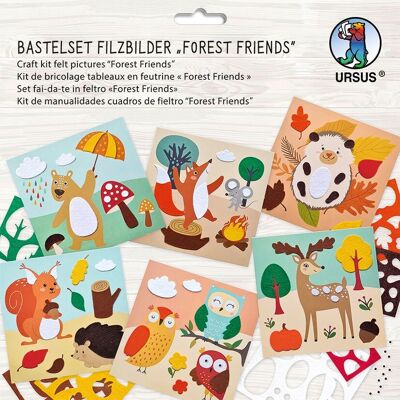 Set para manualidades con cuadros de fieltro “Amigos del bosque”