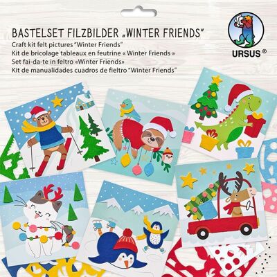 Set para manualidades con cuadros de fieltro “Amigos del invierno”