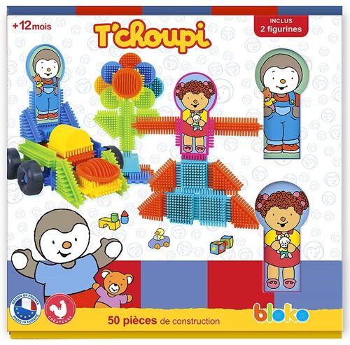 Coffret de 50 Bloko avec 2 figurines T'choupi - Dès 12 mois - 503728