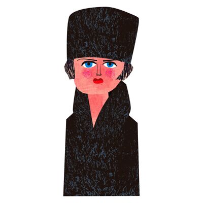 Illustrazione "Anna Karenina" di Mikel Casal. Riproduzione A5 firmata