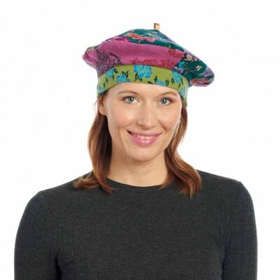 Fancy "chinoiserie" beret made in France