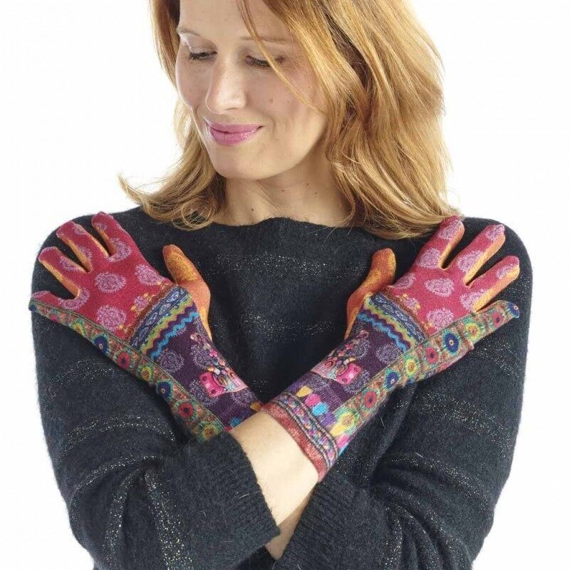 Radjasthan bamboo printed gloves