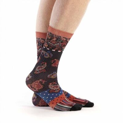 chaussette imprimÃ©e bambou garden homme