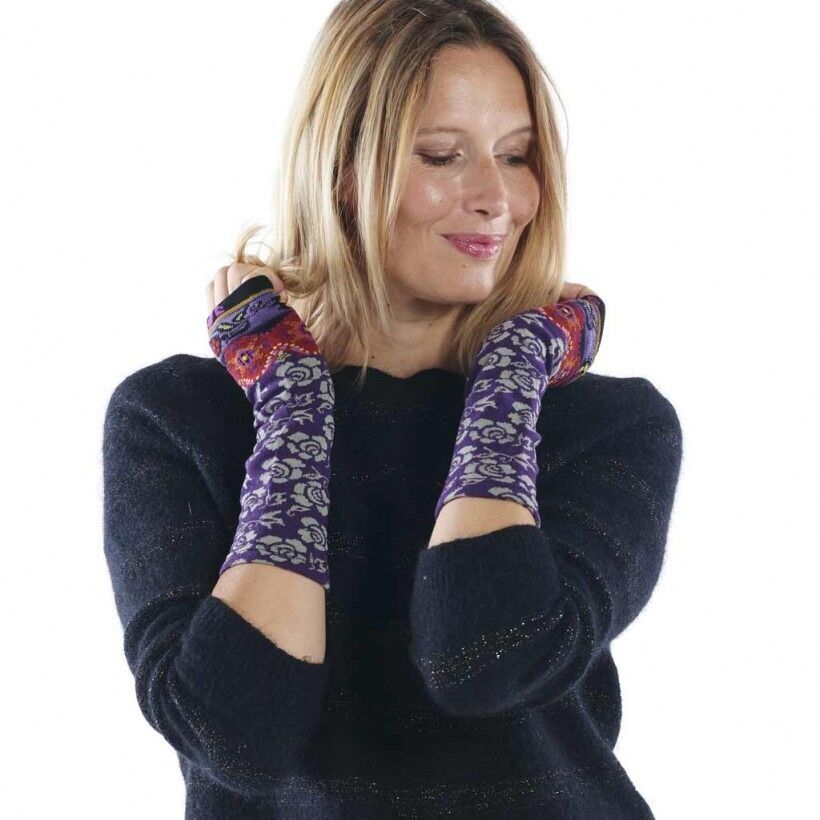 Guanto con cintura viola