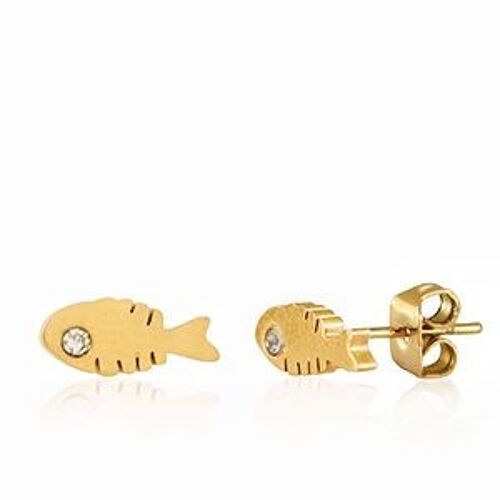 Earrings little fish gold