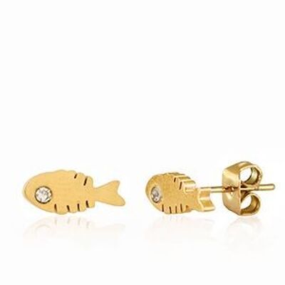 Pendientes pececito oro