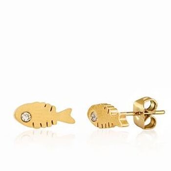 Boucles d'oreilles petit poisson doré