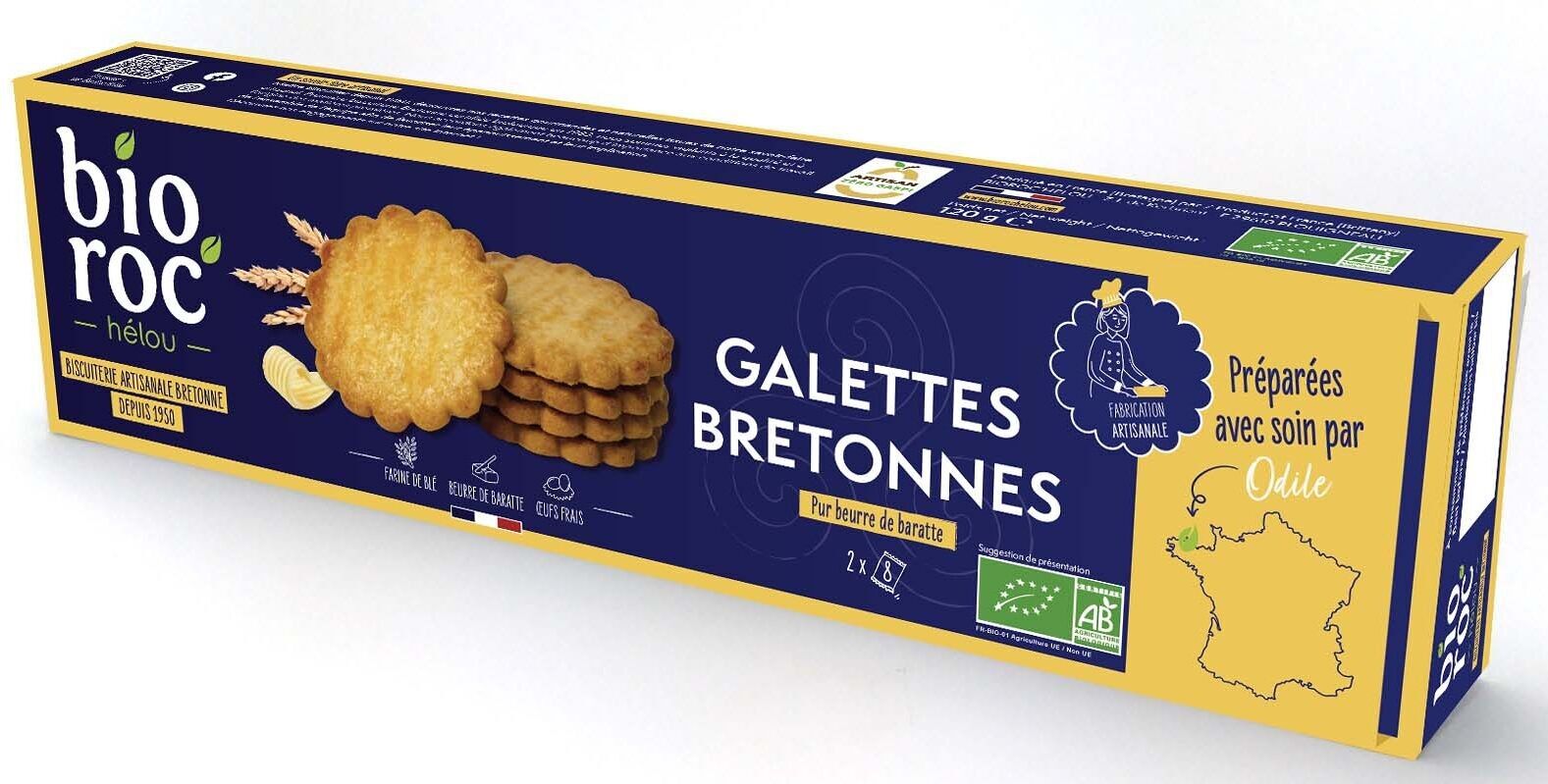 BISCOTTO DI ZUCCHERO - GALETTES BRETONI - PURO BURRO DI BARATTE AB - 120G