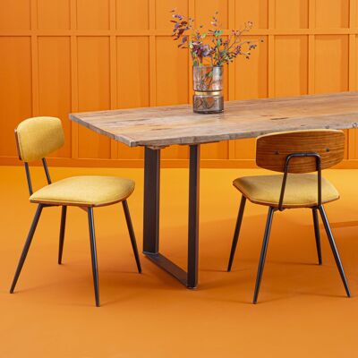 Chaise Babette moutarde lot de 2