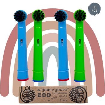 têtes de brosse à charbon Oral B green-goose | 4 pièces | Enfants 3