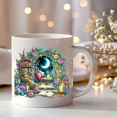 Taza de cerámica Biblioteca Mágica